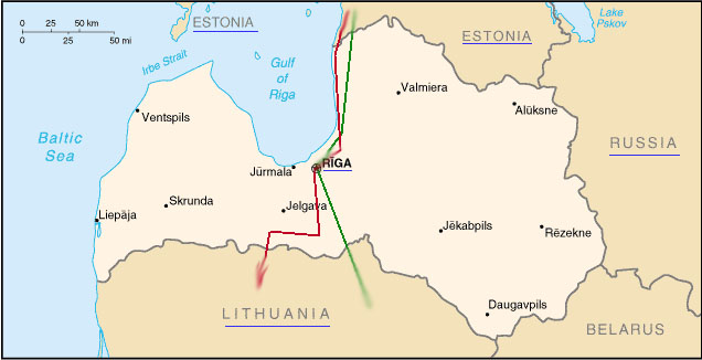 Lettische Karte