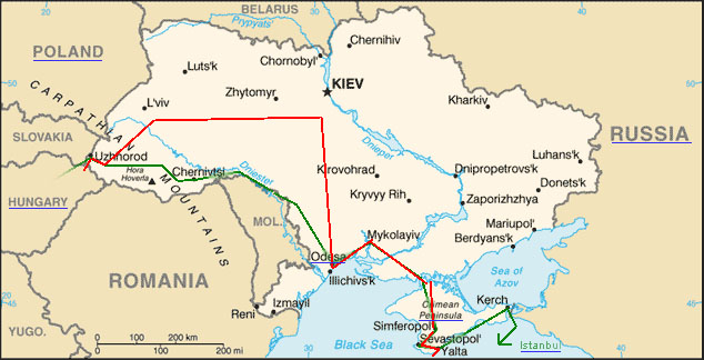 Ukrainische Karte